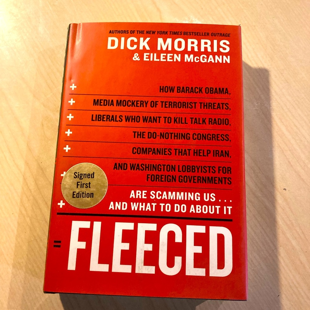 Fleeced by Dick Morris & Eileen McGann - Red Cover